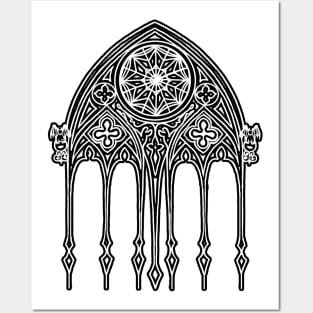 Black Gothic Cathedral Window Posters and Art